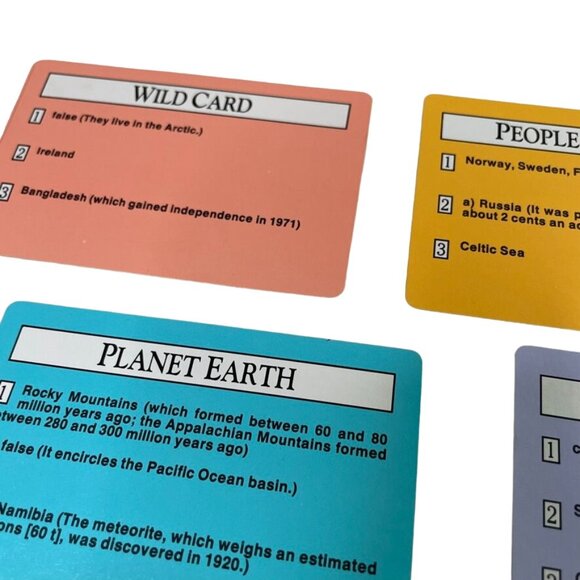 Trivia Card Set Category Wild Card Planet Earth People Places mq Crafting Junk J - Picture 5 of 8